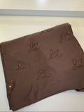 Chocolate brown | Rhinestone liquid jersey hijab